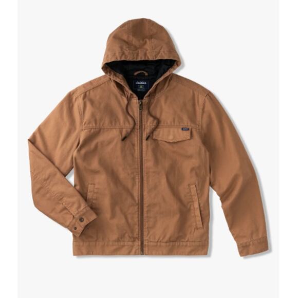 NEW CHUBBIES Men's Brown The Harvester Heavyweight Canvas Hooded Jacket Size 2XL - Picture 6 of 12